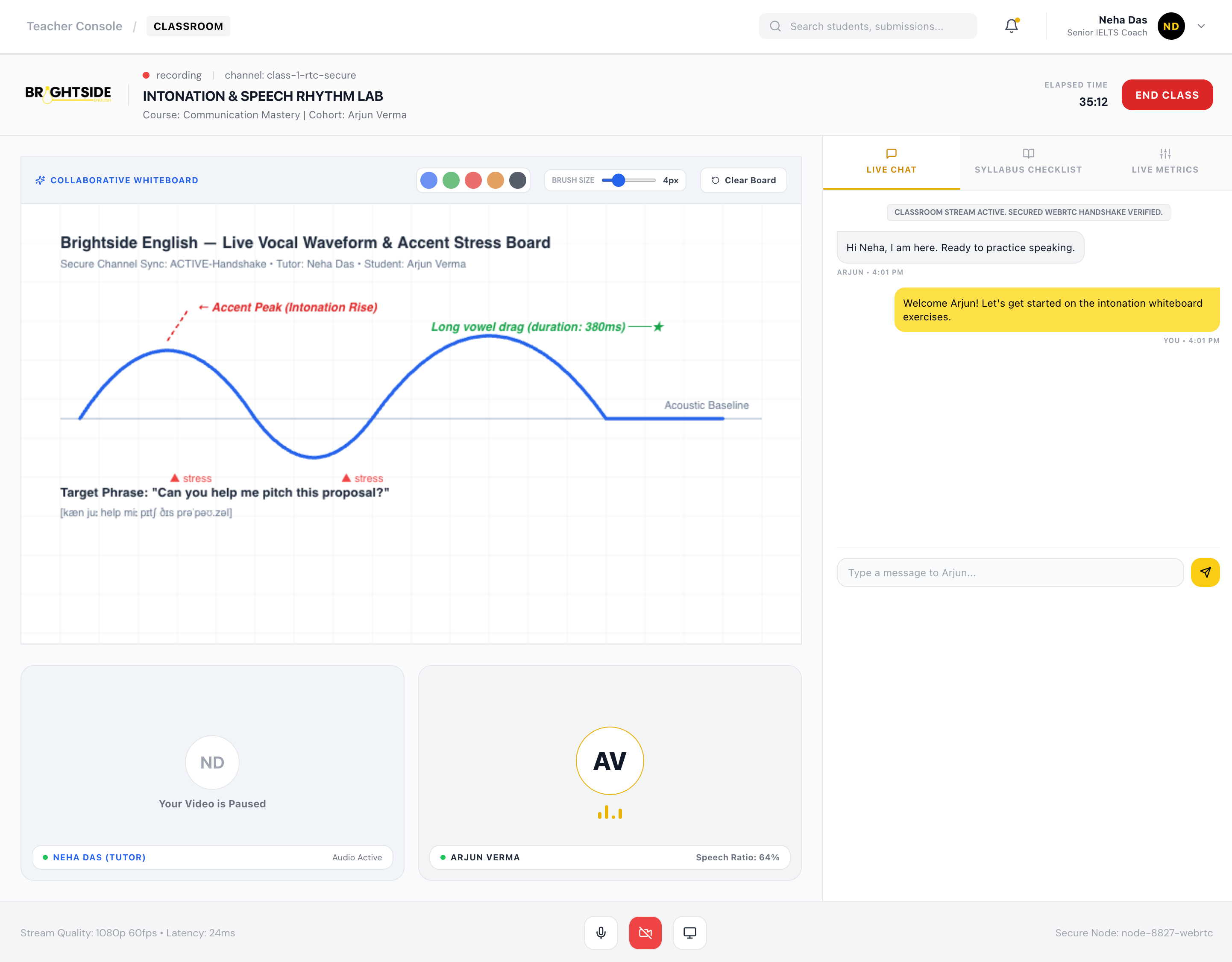 WebRTC Live Classroom